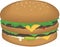 Hamburger Sandwich Vector Illustration