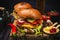 Hamburger, or simply burger, is a food consisting of fillings