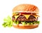 hamburger street fast food for a snack vector illustration