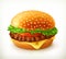 Hamburger, vector icon