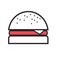 Hamburger. Vector illustration decorative background design