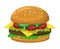 Hamburger vector symbol icon design.