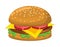 Hamburger vector symbol icon design.