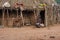 Hamer tribe kid feeding a goat