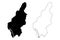 Hamhung City North Korea, Democratic People`s Republic of Korea, DPRK or DPR Korea, South Hamgyong Province map vector