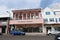 Hamilton, Bermuda - March 20, 2016: street shops architecture building in city downtow