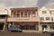 Hamilton, Bermuda - March 20, 2016: street shops architecture building in city downtow