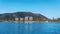 HAMILTON ISLAND, WHITSUNDAY ISLANDS - AUG 24 2018: Resort guest accommodation at Catseye Beach, photographed from the water on the