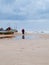 Hammamet-Tunisia-city beach with boats in the fall