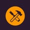 Hammer and chisel icon