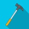 Hammer of climber.Mountaineering single icon in flat style vector symbol stock illustration web.