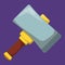 Hammer game icon. Vector illustration of a fantasy weapon