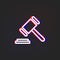 Hammer glytch icon. Simple thin line, outline vector of web icons for ui and ux, website or mobile application