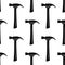 Hammer hand tool for pulling out nails. repair - seamless vector background