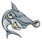 Hammer head shark cartoon