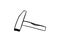 Hammer icon in doodle sketch lines. Construction tool work carpenter nail wood
