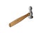 Hammer icon. A realistic metal hammer with a wooden handle for carpentry. Flat isolated vector illustration
