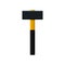 Hammer. Iron of sledge. Big wooden sledgehammer with handle. Icon of tool. Mallet for carpenter, repair and mason. Hammer for