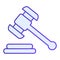 Hammer judje flat icon. Auction hammer blue icons in trendy flat style. Justice gradient style design, designed for web