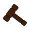 Hammer knock judge icon design vector illustration