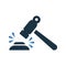Hammer, legal, judge icon. Editable vector graphics