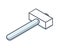 Hammer linear isometric Icon