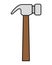 hammer metal tool isolated icon