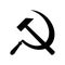 Hammer and sickle, communist symbol, vector illustration