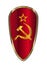 Hammer And Sickle Russia Emblem Set Upon A Typical Shield