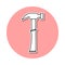 hammer sticker icon. Simple thin line, outline vector of Home repair tool icons for ui and ux, website or mobile application