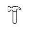 Hammer Symbol, Line Art Illustration