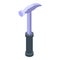 Hammer tool icon isometric vector. Steel crime