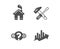 Hammer tool, Quiz test and Home icons. Growth chart sign. Repair screwdriver, Select answer, House building. Vector