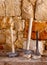 Hammer tools of stonecutter masonry work