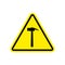 Hammer Warning sign yellow. Repair Hazard attention symbol. Dang