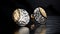 Hammered Metal Cufflinks: Gold And Silver Textured Earrings