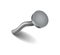 Hammered nail on surface. Iron, steel or silver pin head. Bent metal spike or hobnail with cap in cartoon style. Vector