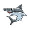 Hammerhead shark isolated vector mascot icon