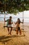 Hammock on the beach Krabi Thailand, couple in swing on Ao Nang beach Thailand Krabi