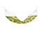 Hammock colorful. Summer recreation, relaxing, sleeping or resting accessory. Hanging fabric rope swinging. Modern relax