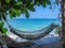 Hammock at a shady place in paradise