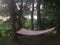 Hammock tied to a tree on the river Bank