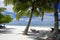 The hammock with tropical lagoon view, Maldives island