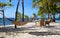 Hammock on a white sand tropical beach on Malapascua island, Philippines