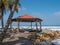 Hammocks at beach hut