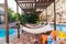 Hammocks, loungers are poolside amenities for guests to relax, soak up the sun