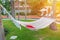 hammocks in Luxury swimming pool for relaxation