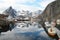 Hamnoy\'s boats and mirrors