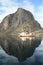 Hamnoy\'s mounts and boat mirroring