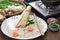Hamo pike conger  shabu-shabu, Japanese hot pot cuisine